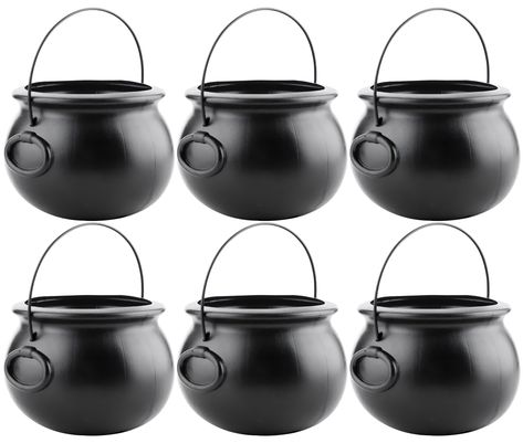 PRICES MAY VARY. Durable Construction: Crafted from durable plastic, these cauldrons are built to withstand the test of time and ensure many Halloweens of spooky fun. Spooky Design: The cauldrons feature a classic witch's cauldron design, complete with faux rivets and handles, evoking a mysterious and magical atmosphere. Variety of Sizes: we have a different cauldron sizes from 6 inches to 22 inches to hold a variety of Halloween treats, candies, or even use them as a creative centerpiece for yo Halloween Cauldron, Witch's Cauldron, Witchs Cauldron, Creative Centerpieces, Candy Making Supplies, Christmas Tabletop, Tabletop Christmas Tree, Candy Holder, Spooky Designs