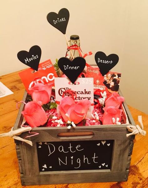 Valentines Gift Basket Ideas | HubPages Date Night Basket, Raffle Gift Basket Ideas, Auction Gift Basket Ideas, Quirky Valentines, Fundraiser Baskets, Auction Basket, Valentine's Day Treats, Raffle Basket, Auction Baskets