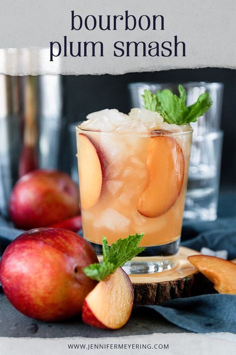 Plum Bourbon Cocktail, Plum Thyme Prosecco Smash, Chai Protein Shake, Vodka Watermelon, Watermelon Cooler, Apple Pucker, Yummy Protein Shakes, Mint Cocktails, Craft Cocktail Recipe