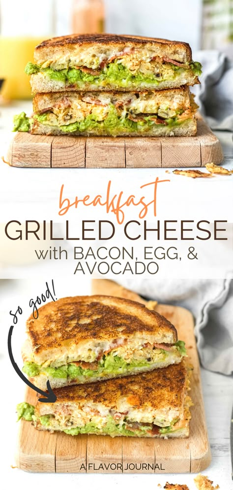 Grilled Cheese With Bacon, Bacon Egg And Cheese Sandwich, Breakfast Grilled Cheese, Bacon And Egg Sandwich, Brunch Sandwich, Grill Breakfast, Egg Sandwich Recipe, Best Breakfast Sandwich, Egg Sandwich Breakfast