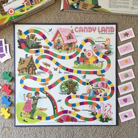 Vintage Candy Land Board Game 1978 Milton Bradley 100% Complete | #1938441571 Candy Land Board Game Template, Candyland Board Game Printable, Candy Land Board Game Decorations, Candy Land Board, Candyland Board Game Characters, Vintage Candyland Game, Candy Land Board Game, Games To Play Inside, Candyland Games