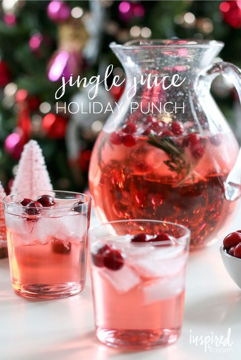 Jingle Juice Holiday Punch | inspiredbycharm.com #IBCholiday Jingle Juice Holiday Punch, Refreshing Punch, Drinks Nonalcoholic, Christmas Cocktails Easy, Jingle Juice, Christmas Drinks Alcohol Recipes, Whipped Vodka, Christmas Drinks Alcohol, New Year's Desserts