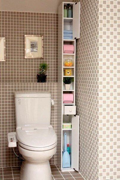 Bilik Air, Desain Pantry, Stunning Bathrooms, Small Bathroom Storage, Bathroom Storage Cabinet, Home Organization Hacks, Storage Design, Bathroom Space, Ideas Bathroom