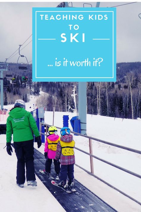 Is teaching your kids to ski worth it? My dilemma on Colorado skiing, the expense as a family, and why I want my kids to know how to ski, even thought I don't love it. Kids Skiing, Family Ski Vacation, Ski School, Family Ski Trip, Skiing Lessons, Ski Instructor, Ski Family, Kids Skis, Teaching Techniques