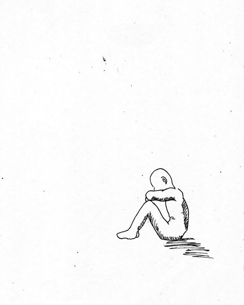 《Do you feel lonely》 Lost In Your Mind Drawing, Sketch Lonliness, Simple Drawings Of Loneliness, Feeling Invisible Drawing, Drawing That Represent Lonliness, Pencil Drawings Lonliness, Images Of Loneliness, Drawing Of Loneliness, Drawing About Loneliness