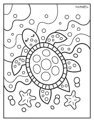 Summer Coloring Sheets, Turtle Coloring, Tumblr Coloring Pages, Ocean Coloring Pages, Beach Coloring Pages, Turtle Coloring Pages, Preschool Coloring Pages, Kid Coloring Page, Summer Coloring Pages