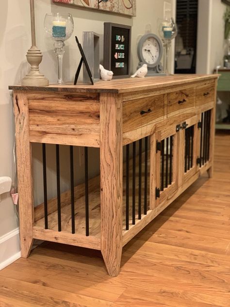 Diy Dog Crate, Dog Cots, Dog Crate Bed, Dog Kennel Furniture, Diy Dog Kennel, Crate Table, Crate Bed, Dog House Diy, Dog Crate Furniture