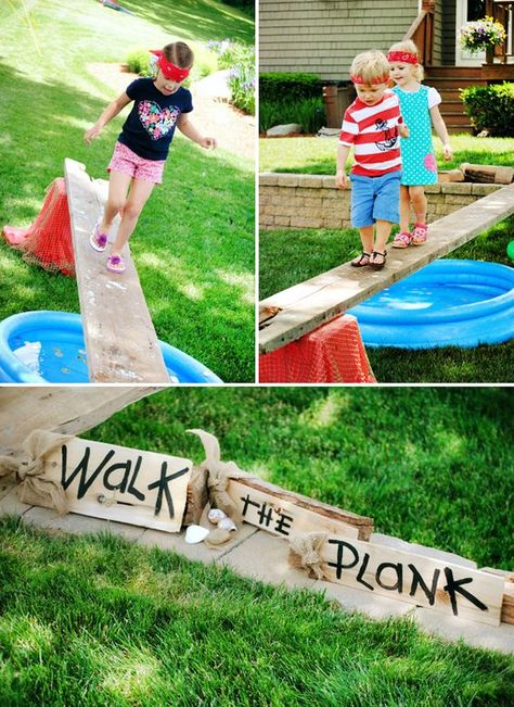 Walk The Plank Game, Backyard Games Kids, Outdoor Games Adults, Pool Party Games, Walk The Plank, Pirate Games, College Party, Games For Adults, Party Crafts