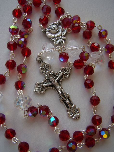 Rosary Bead Tattoo, Lace Bridal, Rosary Beads Catholic, Rosary Jewelry, Holy Rosary, Rosary Necklace, Magical Jewelry, Rosary Catholic, Rosary Beads