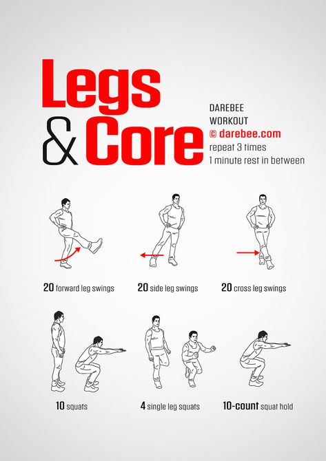 Legs & Core Workout Leg Workout No Equipment At Home, Darbee Legs Workout, Core Workout For Athletes, Leg Exercises Without Equipment, Legs Core Workout, Legs No Equipment Workout, Standing Leg Workout At Home, Standing Workouts At Home No Equipment, Standing Legs Workout