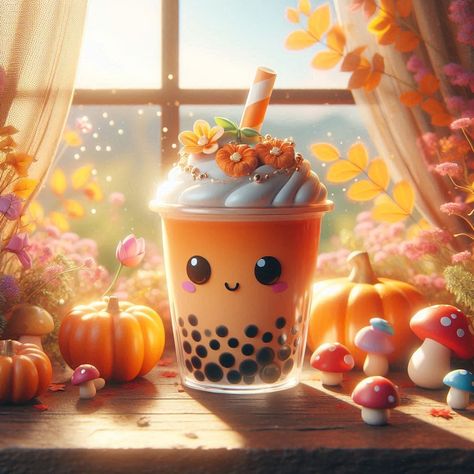 Pumpkin Spice Boba Autumn/Fall - #promptober2024 @nickocreates.ai 💖Kawaii Partners @pink.cutie.princess @seepoodia @popup.ai #ai #aiart #aiartcommunity #midjourneygallery #synthographers #midjourneyart #midjourney_bot #bestaiart #midjourneyfantasy #niji6 #aicharacter #characterdesigns #aiartlove #aicreation #fantasyart #fantasyai #dreamlike_edit #kawaiifood #cutefood #cutenessoverload #halloween2024 #pumpkinspice #spookycute #pumpkinvibes #fallmagic #bobatea #bubbletea #adoraboba #bobaqueen Boba Doodle, Thanksgiving Art, Kawaii Food, Boba Tea, Food Illustrations, Bubble Tea, Cute Food, Cuteness Overload, Autumn Fall