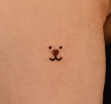 Flower Tattoo Around Mole, Tattoos With Moles, Tattoos Around Moles, Tattoo Around Mole, Mole Tattoo Ideas, Brown Ink Tattoo, Tattoo Mole, Mole Tattoo, Emoji Tattoo