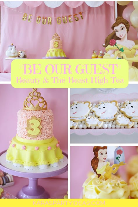 Disney Tea Party Ideas, Be Our Guest 1st Birthday, Beauty And The Beast Second Birthday, Be Our Guest Party, Beauty And Beast Party Ideas, Be Our Guest Tea Party, Beauty And The Beast Third Birthday, Beauty And The Beast Kids Party, Bell Birthday Party Ideas Princess