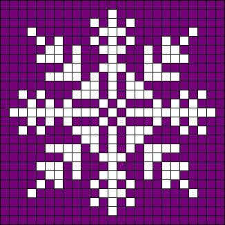 Snowflake Alpha Pattern, Snowflake Perler Bead Patterns, Knit Chart Patterns, Snowflake Pixel Art, Winter Perler Bead Patterns, Cross Stitch Template, Pixel Art Pattern Christmas, Pixel Snowflake, Winter Pixel Art