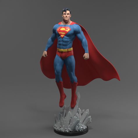 Superman Statue, Classic Statue, Justice League Animated, Superman Characters, Superman Dc Comics, Superman Artwork, Character Statue, Marvel Superheroes Art, Superman Man Of Steel