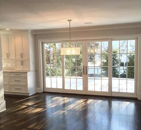 Those windows are perfection. Sitting Room With French Doors, Room With French Doors, French Doors Exterior, French Doors Patio, House Sitting, Sliding Glass Doors, Row House, Traditional Living, Transitional Decor