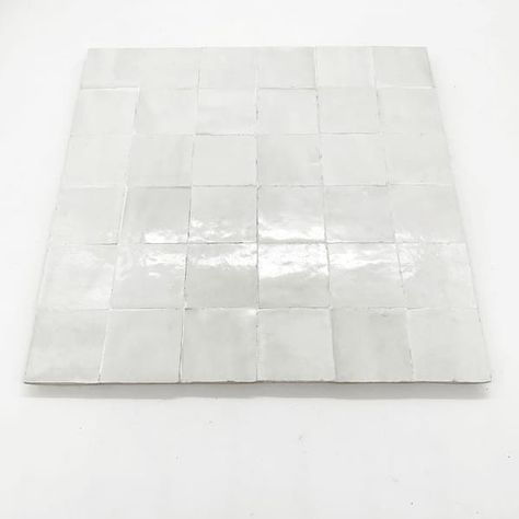 Moroccan Zellige Mosaic Tile, 12in x 12in Panel, Floor & Wall Solid Color in White, 2x2in Tiles, pack of 6 - Bed Bath & Beyond - 40910719 Tile House, Square Mosaic Tile, Moroccan Zellige, White Backsplash, Traditional Tile, Zellige Tile, Type Style, Moroccan Mosaic, Concrete Tiles