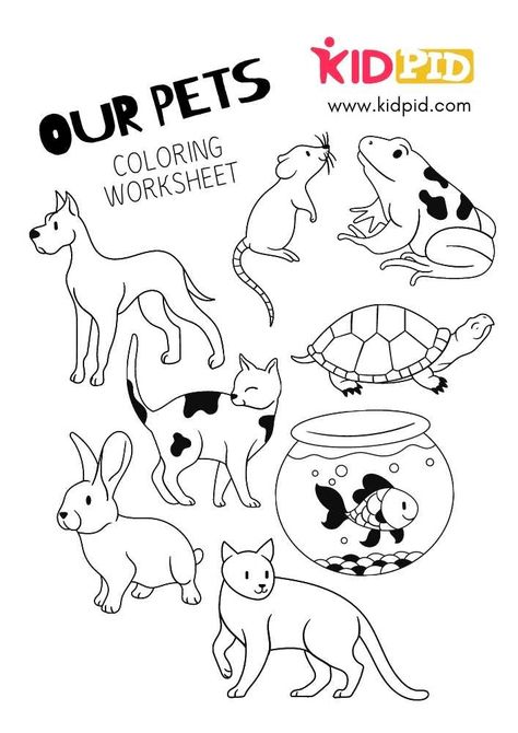 Autumn Coloring Pages For Kids, Animal Coloring Pages Free Printable, Pets Coloring Pages, Summer Coloring Pages For Kids, Coloring Pages For Kids Boys, Drawing Worksheet, Kindergarten Drawing, Autumn Coloring Pages, Zoo Animal Coloring Pages