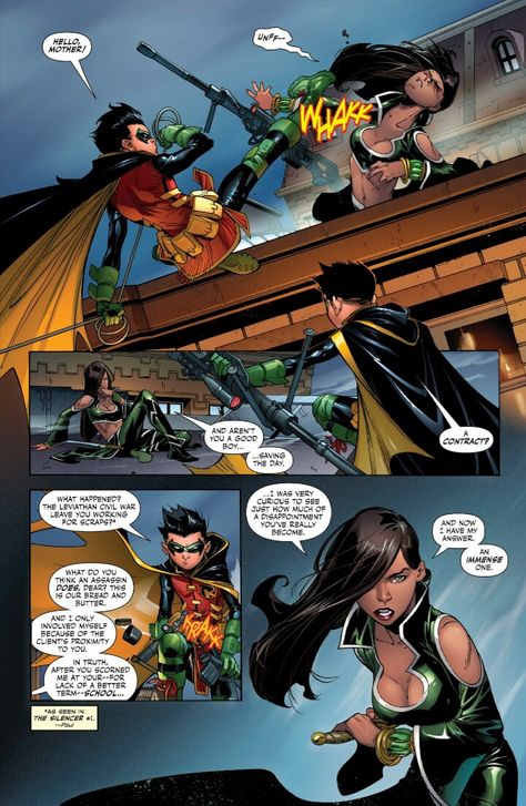 Robin: Son Of Talia Al Ghul Super Sons, Talia Al Ghul, Gotham Batman, Justice League Wonder Woman, Batman Stuff, Comic Book Layout, Batman Arkham Origins, Batman Arkham City, Batman Funny