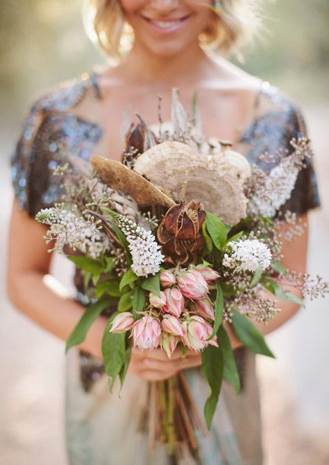 Bohemian woodland wedding inspiration | photo by Laura Goldenberger Photography | 100 Layer Cake Woodland Wedding Bouquet, Woodland Wedding Inspiration, Bohemian Bridal, Fairy Wedding, Bouquet Toss, Botanical Wedding, Woodland Wedding, Forest Wedding, Dreamy Wedding