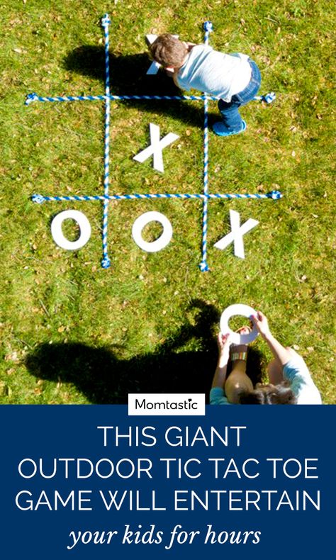 You can gather your materials and make this giant tic-tac-toe game in less than an hour. Outdoor Tic Tac Toe Diy, Giant Tic Tac Toe, Tic Tac Toe Diy, Outside Games, Giant Games, Creative Party Ideas, Fun Outdoor Activities, Tic Tac Toe Game, Family Fun Games