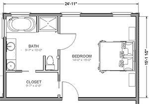 Master Suite Addition 384 sq.ft - Extensions - Simply Additions Bedroom Addition Plans, Master Suite Layout, Attic Master Suite, Master Suite Floor Plan, Master Suite Addition, Master Bath And Closet, Bedroom Addition, Bathroom Addition, Bathroom Design Layout