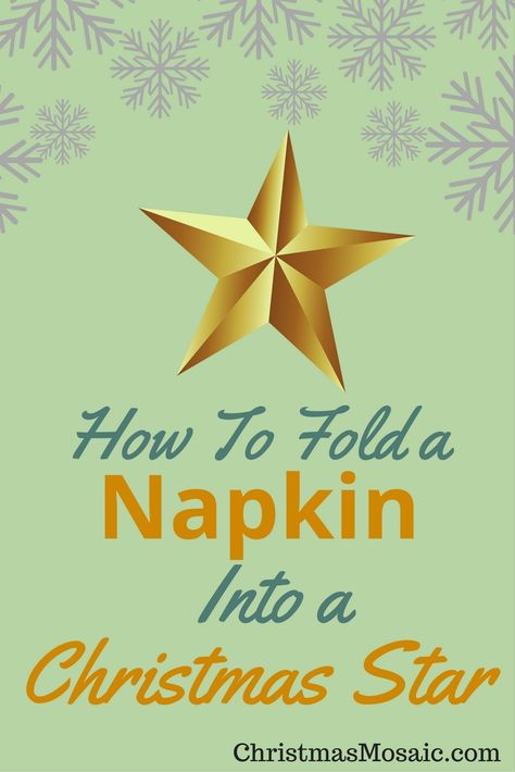 Star Napkin Fold, Paper Napkin Folding Ideas Christmas, Diy Paper Napkin Folding, Christmas Napkin Folding Tutorials, Star Napkin Folding, Napkins Folding, Fold A Napkin, Folded Napkins, Folding Napkins