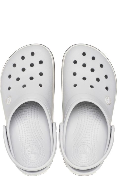 Vintage style and classic Crocs comfort. Our lightweight Crocband clog is built with signature Croslite material for a form-to-foot fit and heel straps that swing back for a snug fit and forward or wear as a clog. Fully moulded. Croslite material construction for maximum lightweight cushioning. Sporty midsole band inspired by the classic vulcanised style. Croslite material heel strap for a secure fit. 100% TPU. Medium Heel Shoes, White Crocs, Classic Crocs, Crocband Clog, Crocs Crocband, Closed Toe Sandals, Platform Clogs, Closed Toe Shoes, Round Toe Heels