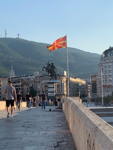 Macedonia Skopje, Macedonia Flag, Skopje Macedonia, Summer City, Summer 2025, Street Photo, Future Life, Macedonia, Eastern Europe