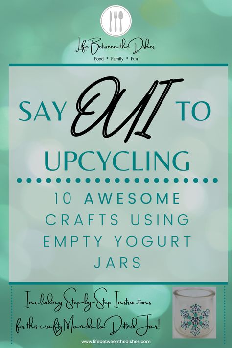 Crafts To Do With Oui Yogurt Jars, Yogurt Jar Gifts, Upcycling Oui Jars, Upcycled Oui Yogurt Jars, Crafts With Yogurt Jars, Craft Ideas For Oui Yogurt Jars, What To Do With Glass Yogurt Jars, Talenti Jar Repurpose, Repurposing Oui Yogurt Jars