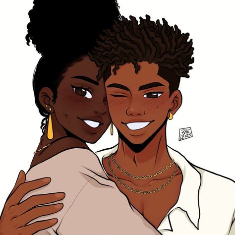 I was actually able to get something done 😃 Art block has been kicking me in the a** 😩😂 But I had to feed y’all because it had been too… Black Couple Art, Black Couple, Black Cartoon Characters, Black Art Painting, Dope Cartoon Art, Black Characters, Black Anime Characters, Black Artwork, Black Cartoon