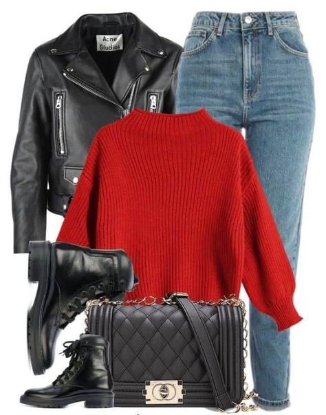 Looks Hip Hop, 90s Fashion Outfits, 가을 패션, Black Leather Jacket, Polyvore Outfits, Winter Fashion Outfits, Outfits Casuales, 90s Fashion, Look Fashion