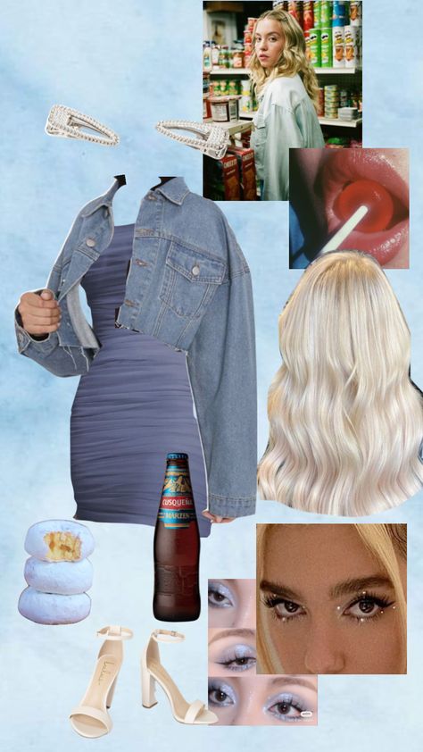 Cassie Euphoria Outfits Halloween, Cassie Euphoria Halloween Costume, Cassie Euphoria Costume, Euphoria Outfits Inspired, Cassie From Euphoria Outfits, Cassie Howard Outfits, Euphoria Themed Party Outfits, Cassie Makeup, Cassie Euphoria Outfits