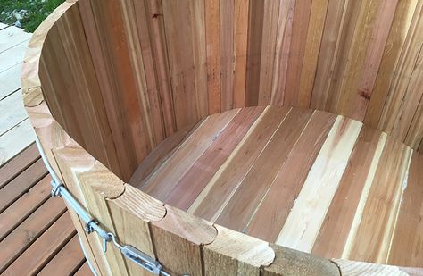 Our DIY Wood Fired Cedar Hot Tub Video Series, Tips & Tricks ... Wood Fired Hot Tub Diy, Spa Bath Tub, Hot Tub Plans, Wooden Hot Tub, Wooden Tub, Cold Plunge Tub, Wood Tub, Cedar Hot Tub, Diy Hot Tub