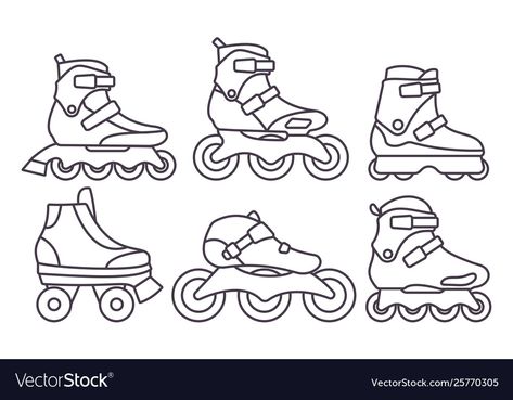 Rollerskate Tattoo, Bat Mitzvah Logos Design, Tatuaje Studio Ghibli, Skate Tattoo, Inline Roller Skates, Blade Tattoo, Body Drawing Tutorial, Posca Art, Roller Girl