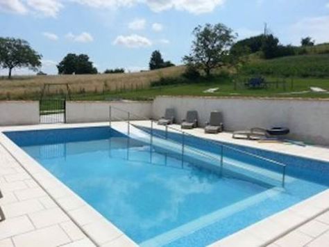 POOL RAMPS FOR COMMERCIAL AND RESIDENTIAL POOLS HAVE BECOME VERY POPULAR, ESP. FOR THE SENIOR MARKET Barn Pool, Zero Entry Pool, Accessible House, Ramp Design, Beach Entry Pool, Accessible Home, Accessible Design, Residential Pool, Backyard Patio Deck