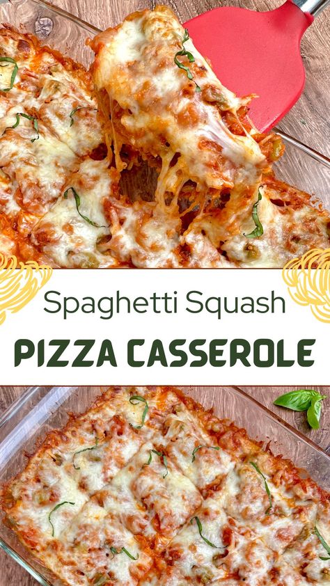 Spaghetti Squash Pizza Bake, Spaghetti Squash Pizza Casserole, Spaghetti Squash Pizza, Healthy Squash Recipes, Spaghetti Squash Recipes Healthy, Spaghetti Squash Recipes Easy, Low Calorie Low Carb, Squash Pizza, Healthy Spaghetti