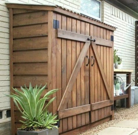 Side Yard Between Houses, Tool Shed Ideas, Garage Landscaping, Garden Tool Storage Ideas, Garden Sheds Ideas, Sheds Ideas, Yard Storage, Wood Sheds, Tool Storage Ideas