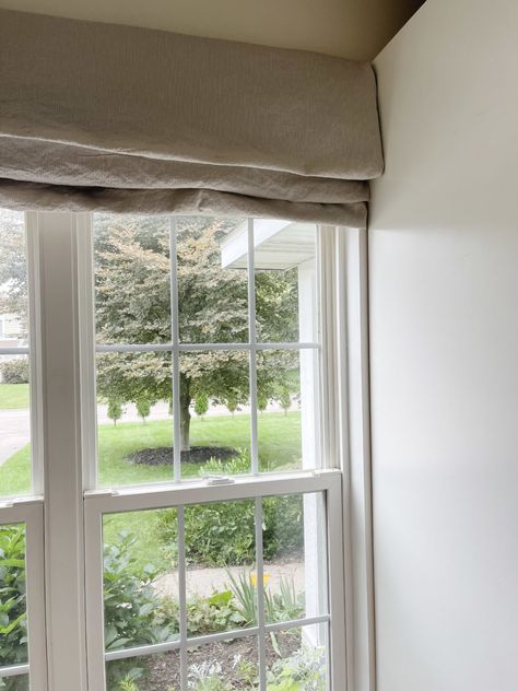 Inexpensive Roman Shades, Large Roman Shade, Large Window Roman Shades, Diy Faux Roman Shade Valance, Roman Shade Outside Mount, Diy Roman Shades No Sew, Faux Roman Blinds, Diy Faux Roman Shade, Cheap Roman Shades