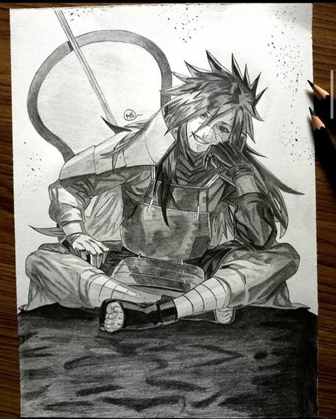 Naruto Madara, Naruto Sketch Drawing, Anime Lock Screen, Naruto Sketch, Best Anime Drawings, Anime Drawing Books, Girl Artist, Anime Canvas Art, Dragon Ball Wallpapers