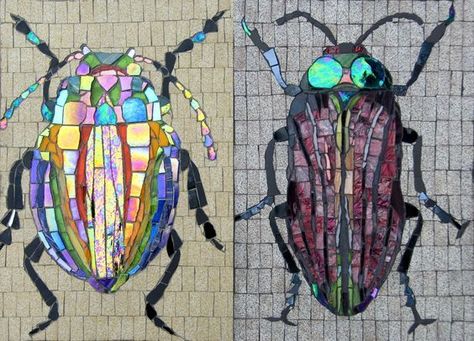 Mosaic Insects, Bee Mosaic, Nottingham England, Mosaic Art Diy, Mosaic Stepping Stones, Mosaic Rocks, Micro Mosaic Jewelry, Mosaic Animals, Mosaic Garden Art