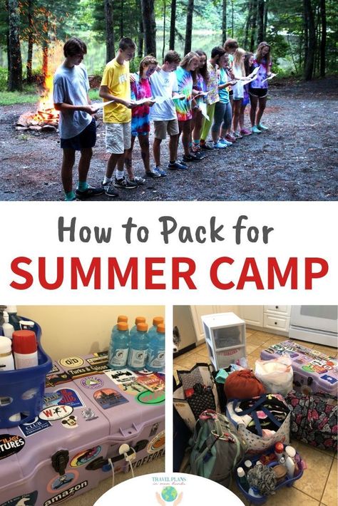 Packing Tips For Camp, Overnight Camp Hacks, Things To Take To Summer Camp, 4h Camp Packing List, Packing For Summer Camp Hacks, Summer Camp Accessories, What To Take To Church Camp, Packing For Overnight Camp, Summer Camp Organization Ideas