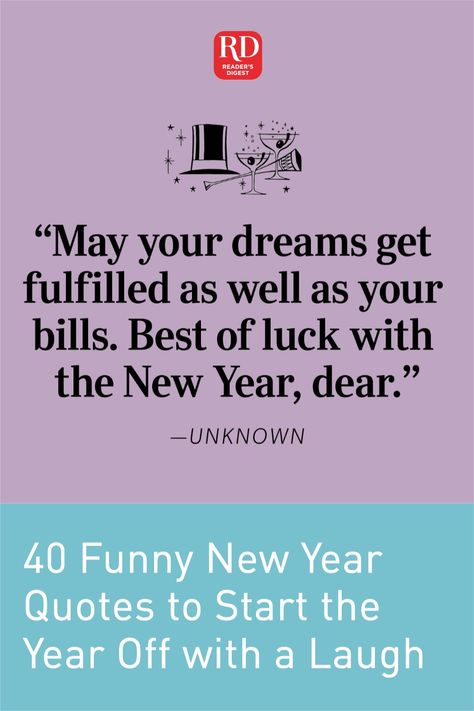 New Year's can be a stressful time of year for many, but that's nothing a little humor can't fix. These funny New Year's quotes will do the trick! #NewYear2022 #NewYearquotes #funnyquotes New Years Humor Hilarious, New Year Sarcastic Quotes, Funny New Years Resolution, Happy New Year Quotes Funny Hilarious, 2024 Funny Quotes, Happy New Year 2024 Funny, New Years Eve Quotes Humor, Happy New Year Quotes Humor, New Years Funny Quotes Hilarious