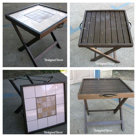 Repurposed Folding Accent Table / Serving Tray/ Luggage Rack Suitcase Nightstand Diy, Old Suitcase Coffee Table, Luggage Rack Side Table, Repurpose Luggage Old Suitcases, Old Side Table, Vintage Suitcase Table Night Stands, Gardening Products, Antique Ideas, Painted Furniture For Sale