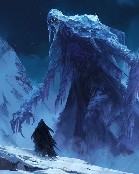 (Icewind Dale: Rime of the Frostmaiden) Ice Wind Dale, Icewind Dale, Fantasy Monster, Fantasy Rpg, Dark Fantasy, Character Inspiration, Harry Potter, Character Art, Art