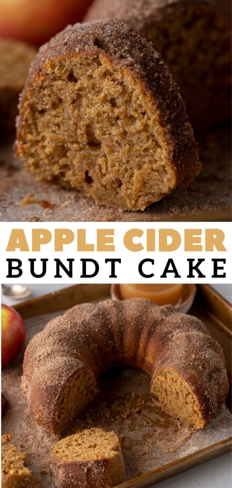 The best Apple Cider Donut Bundt Cake - Lifestyle of a Foodie Apple Cider Donut Bundt Cake, Donut Bundt Cake, Apple Cider Bundt Cake, Cider Bundt Cake, Tea Breads, Autumn Spices, Mouthwatering Desserts, Best Apple Cider, Fall Cake Recipes