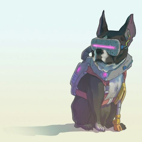 Reggalado Space Dogs Fanart, Cyberpunk Animals, Cyberpunk Dog, Pet Robot Concept Art, Robot Dog Art, Cat Cyberpunk, Cyberpunk Tech, Soviet Space Dogs, Cyberpunk Tattoo