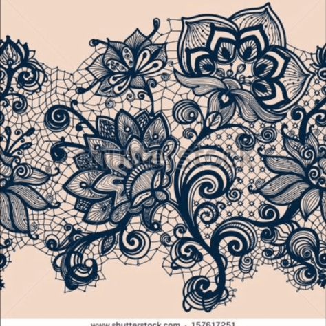 Tattoo uploaded by Katie Nicole Cornett • Lace tattoo idea Lace Garter Tattoos, Lace Tattoos, Fleurs Art Nouveau, Garter Tattoo, Lace Tattoo Design, Muster Tattoos, Lace Tattoo, Tattoo Feminina, Sleeve Ideas