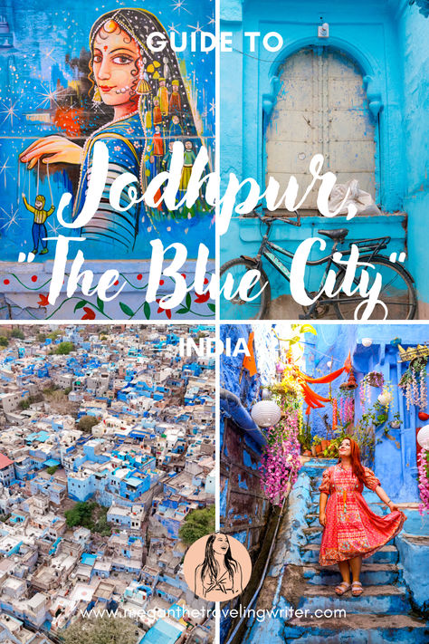 Wander down blue streets, past dreamy sky-blue alleyways, contrasted with striking red and orange saris, and discover “The Blue City” of Jodhpur. Blue City Jodhpur, Mehrangarh Fort, Dreamy Sky, Royal Palaces, Blue City, Red And Orange, Jodhpur, Back In Time, Street Food