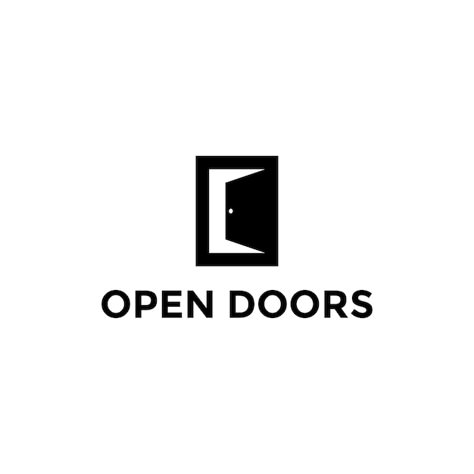 Open Door Logo Design, Door Graphic Design, Door Logo Design, Sdg 5, Doors Logo, Secret Speakeasy, Window Logo, Open Logo, Room Logo